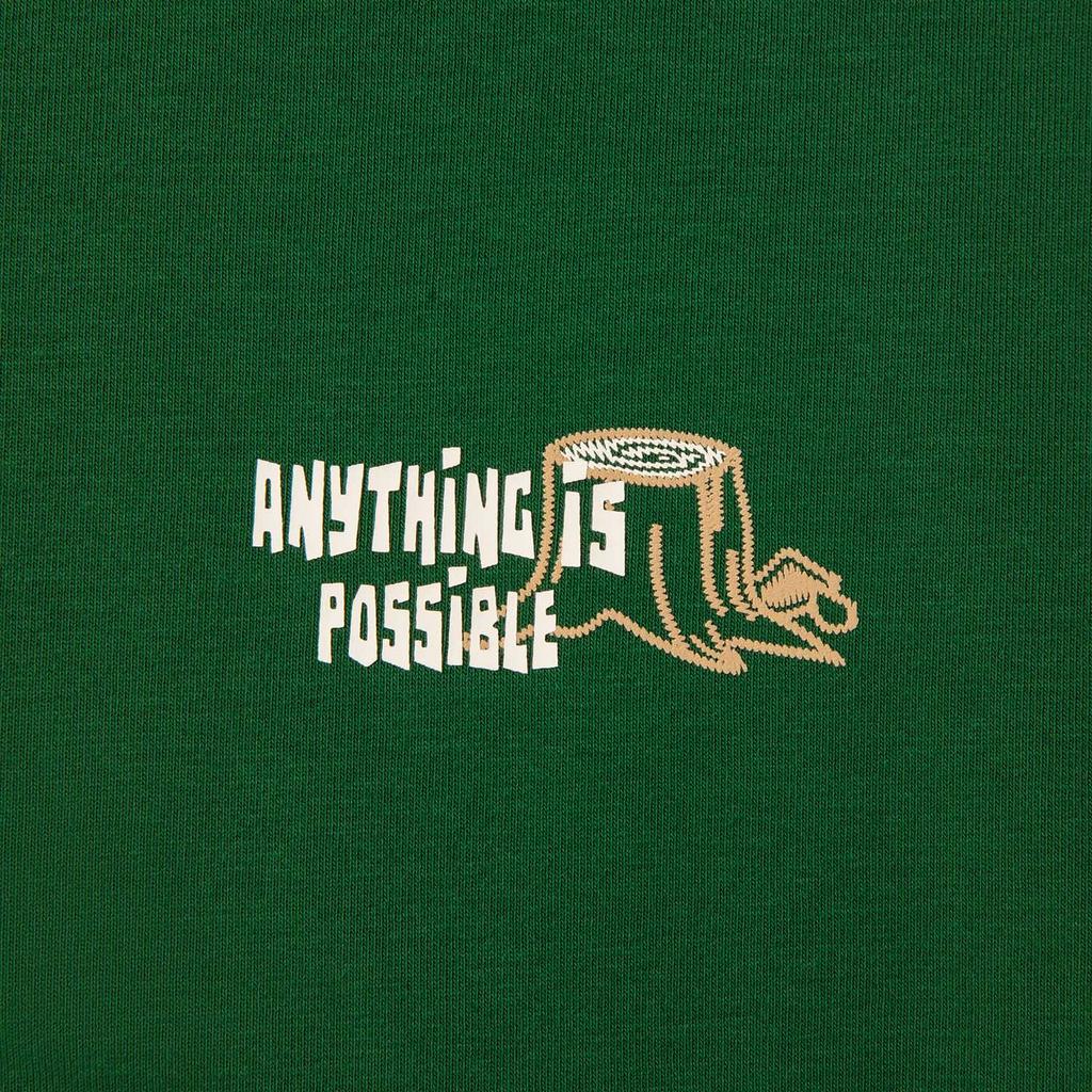 Li-Ning Fashionable Versatile Dopamine Round Neck Letter Pullover Long Sleeve Fleece Knit Sweatshirt Men sweatshirt Eden-Green AWDV377-4