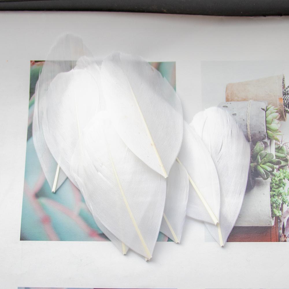 Nature Goose Feathers For Jewelry Making Decoration White Swan Needlework Wedding Handicraft Accessories Crafts 5-8Cm