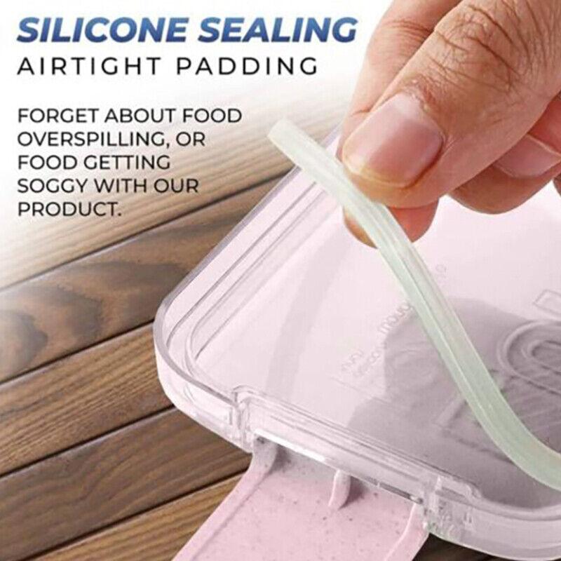 Cutie de prânz cu 3 straturi Linguriță Furculiță Veselă Set cutie Bento pentru depozitarea alimentelor Cuptor cu microunde