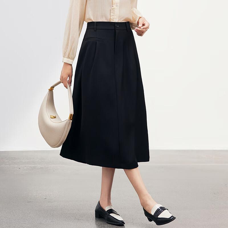 JOY SPEAKER Women's 2025 Autumn Slim-Fit High-Waist Mid-Length Skirt