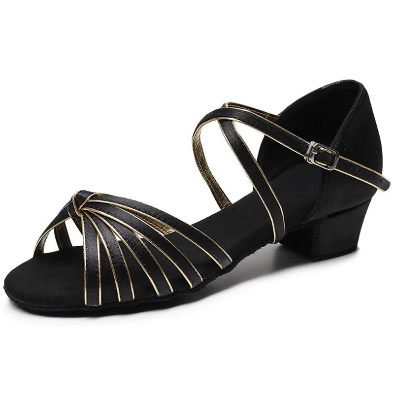 New Latin Dance Shoes EU 24-41 Children Girls Women's Tango Low Heels Dance Ladies Jazz Dance Shoes
