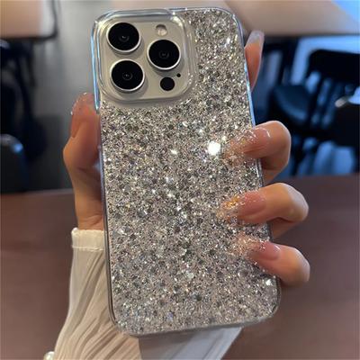 Coque de téléphone de luxe à paillettes brillantes pour iPhone 11 12 13 14 15 16 pro max 14 Plus Housse souple en silicone antichoc