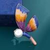 Brosche Großer Schmetterling aus Emaille im koreanischen Stil, Femininer Anti-Blend-Anstecker, Personalisierte Perlenbrosche, Anzugaccessoire