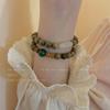 New Chinese Retro Imitation Jade Beaded Bracelet Niche Design High-end Temperament Simple and Versatile Adjustable Bracelet