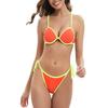 Bikini Set for Women Two Piece Swimsuits Contrasting Color Sexy Top & Thong Set