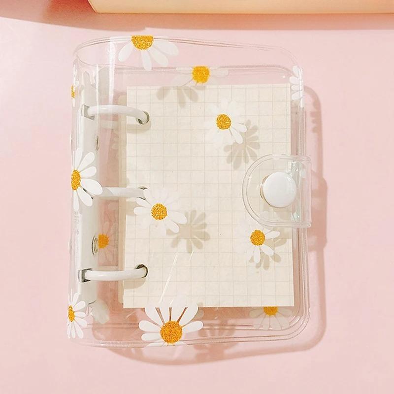 Mini 3 Hole Daisy Binder Note Planner Organizer Notebook Journal Diary Ring Binder Kawaii School Supplies