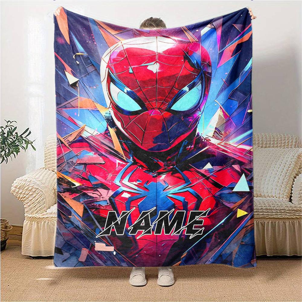 Custom Name Iron Man: Hero's Journey Blanket for Couch & Bed, Plush Cozy Fuzzy Blanket Super Soft & Warm Blankets for Fall and Winter. 090810