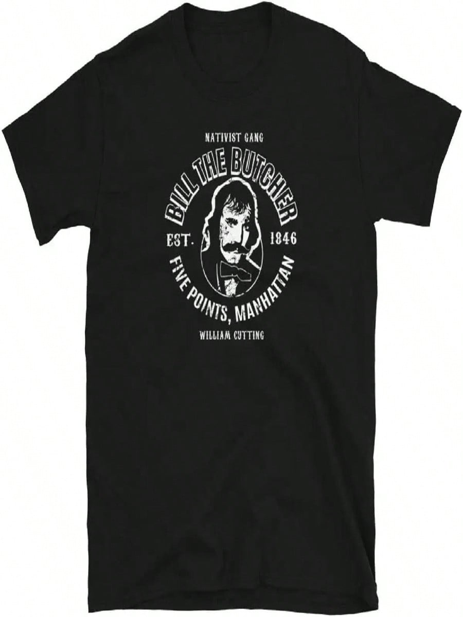 Bill The Butcher Five Points, Manhattan Gangs Of New York Vintage Movie T-Shirt S разноцветный