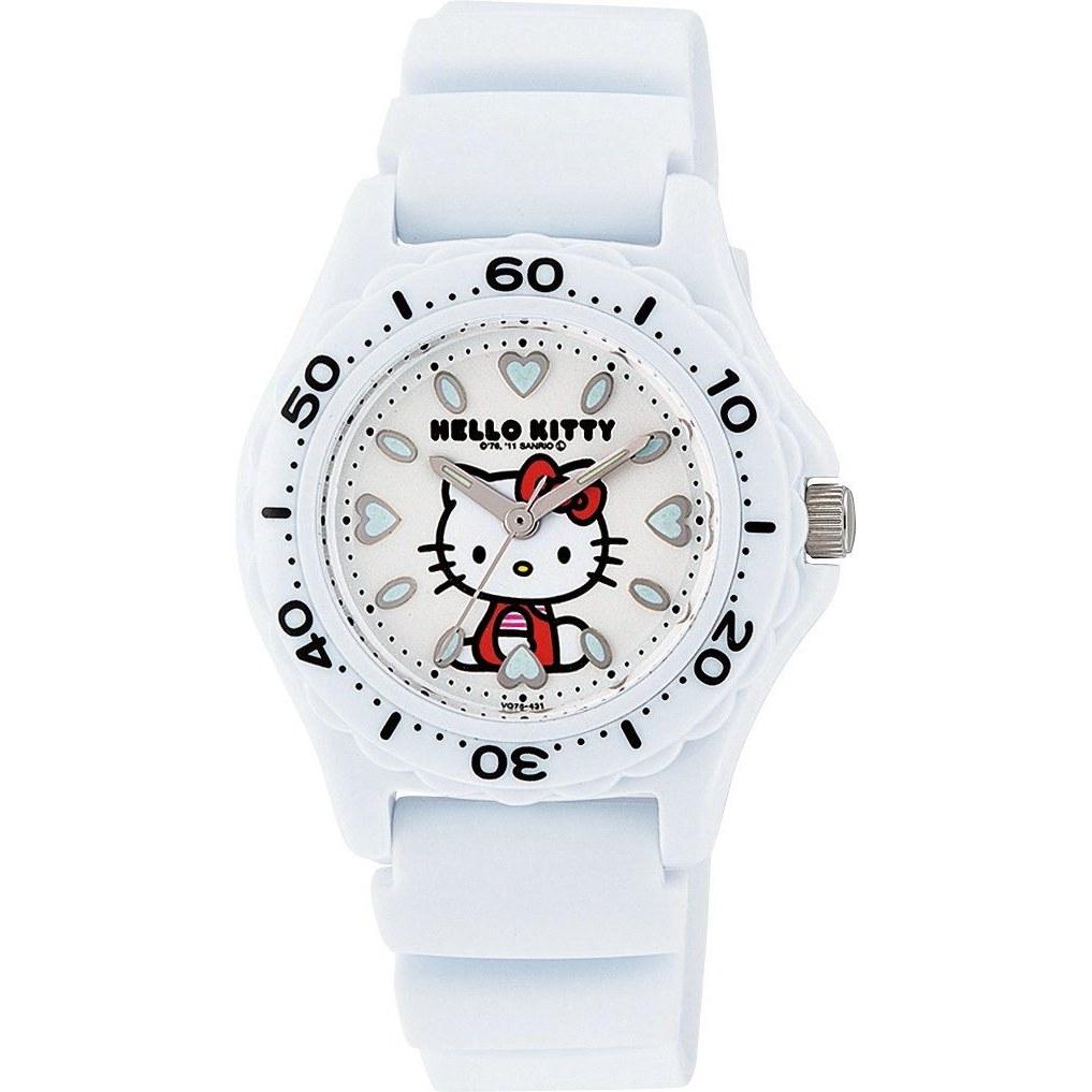 Citizen QQ Wristwatch Analog Hello Kitty Waterproof Urethane Belt VQ75-431 Ladies White