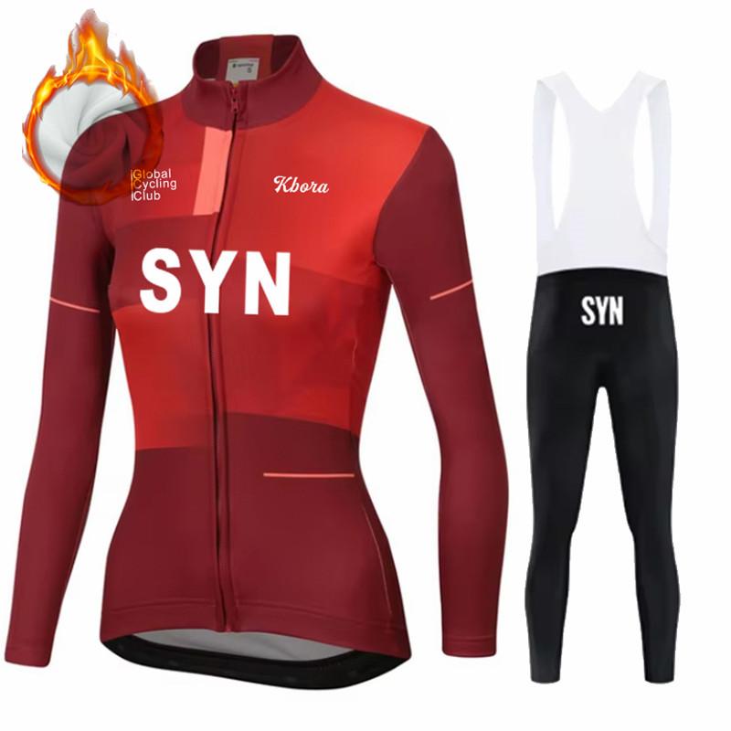 2026 Winter Warm Cycling Clothing Set Women Winter Bicicleta Set Outdoor Thermal Fleece Road Bike Shirt MTB Jersey Bicycle Uniform Ciclismo