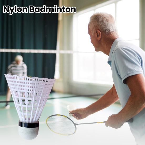 10 ks Nylon Badminton Stabilní Odolné Nylonové péřové míčky Mládežníci Trénink vnitřního venkovního badmintonu