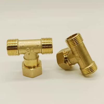 Pneumatic Plumbing Brass Pipe Fitting Male/Female Thread 1/8 1/4 3/8 1/2 BSP Tee Type Copper Fittings Water Oil Gas Adapter