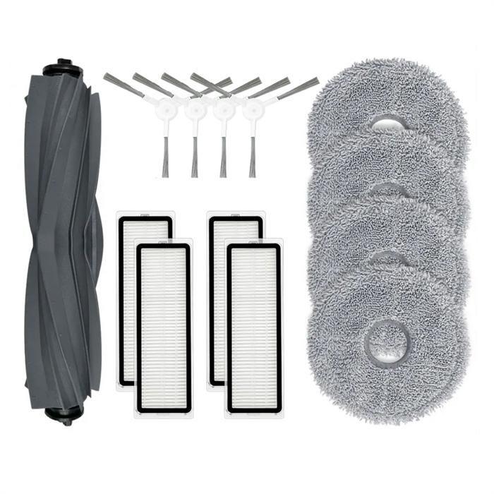 Set pièces détachées Dreame L10 Prime – brosse rouleau, 4 brosses latérales, 4 filtres HEPA, 4 serpillères