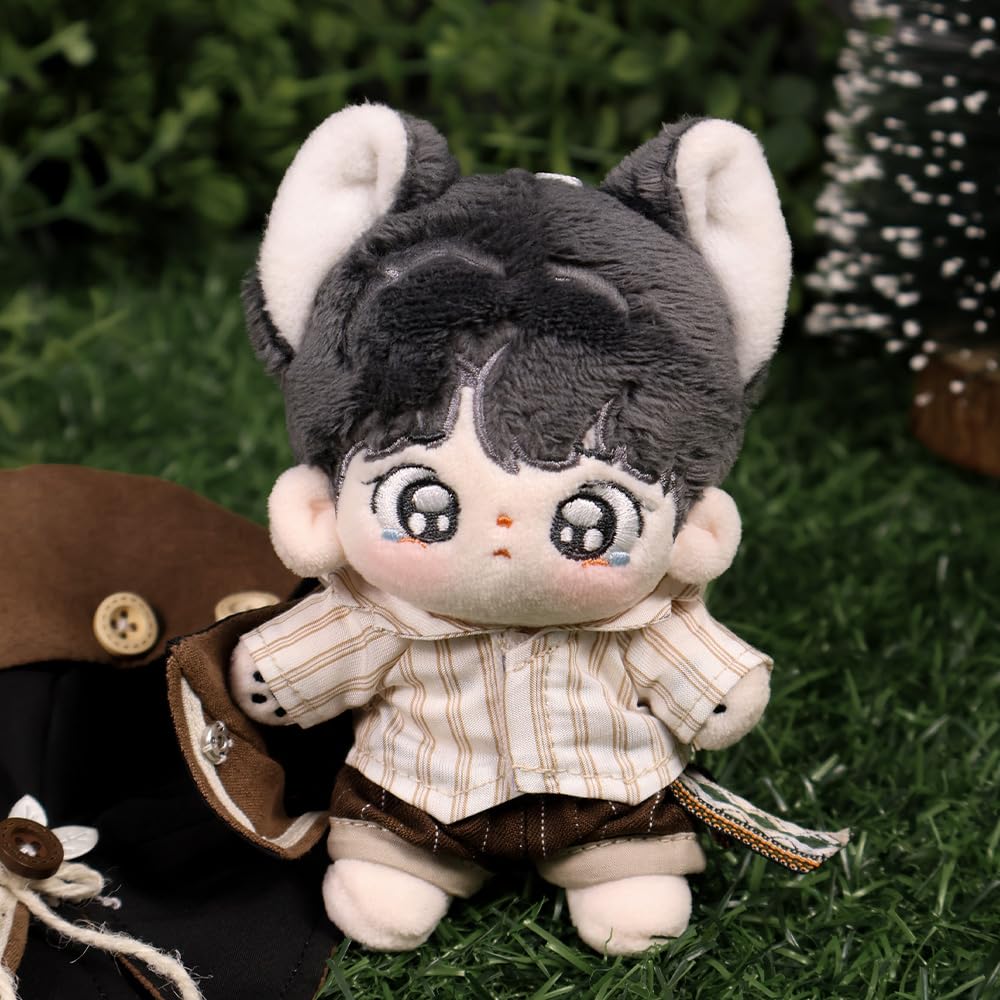 Niannyyhouse Plush Clothes 10cm Brown Cape 3-Piece Set (Dress-up)
