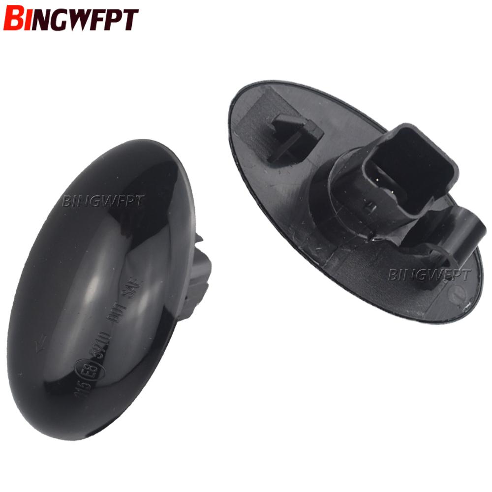 2PCS Dynamic Side Marker Flowing Turn Signal Light LED Sequential Blinker for Peugeot 307 206 207 407 107 for Citroen C1 C2 C3