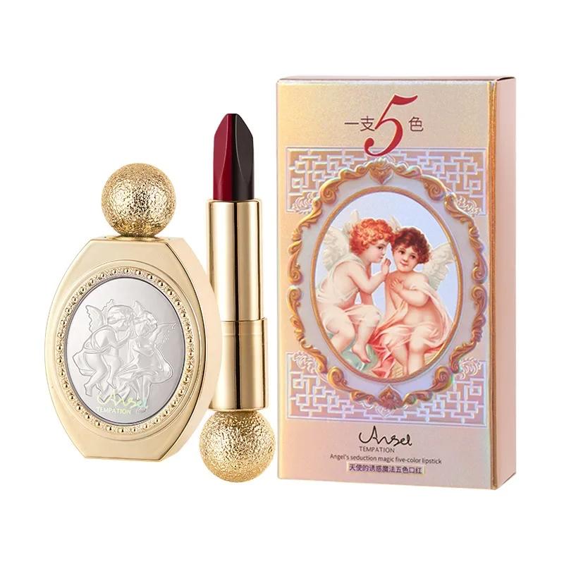 5 w 1 Oriental Classical Beauty Lipstick Matowa Pigmentowana Wodoodporna Trwała Szminka Jedwabisty dotyk Charming Cosmetics