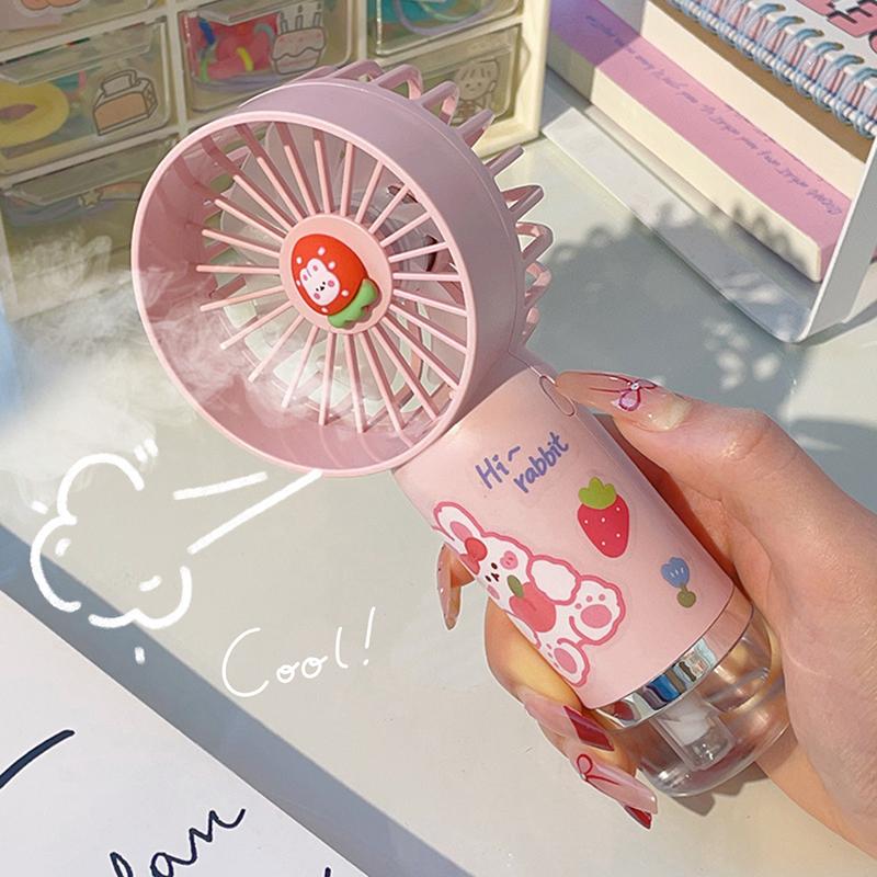 Upgraded Portable Misting Fan, Handheld Personal Mister Fan, Battery Operated Spray Water Mist Fan For Makeup, Travel, Outdoors