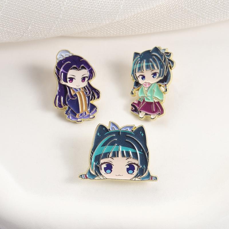 Maomao Enamel Pins Light Novel Brooches Badges Cute Japanese Anime Cartoon Character Jewelry Gift for Fans Friends