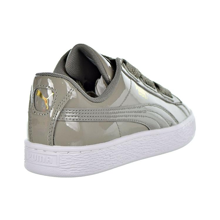 (WMNS) PUMA Basket Heart Patent Silver/Grey Women's 363073-12