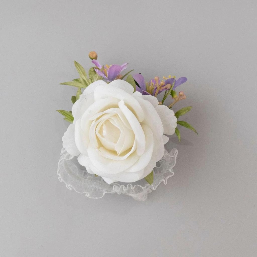 1pc Wedding Simulation Flower Chest Flower Groom Bride Wrist Flower Set Ball Couple Accessories Dinner Party Artificial Flowers