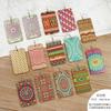 Bohemian vacation style wooden earrings retro personality exaggerated print earrings femininity long earrings