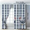 Rural Rooster Pattern Printed Curtains Window Decoration Home Room Curtain Set Of 2 Farmhouse Made Polyester Washable