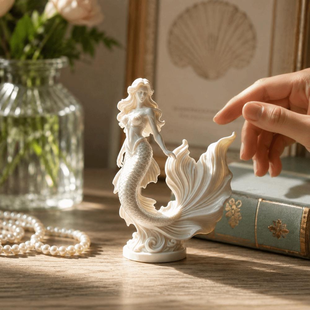 Exquisite 3D Printed Mermaid Statue Sculpture Ocean Theme Home Decoration Fairy Desktop Ornaments Office