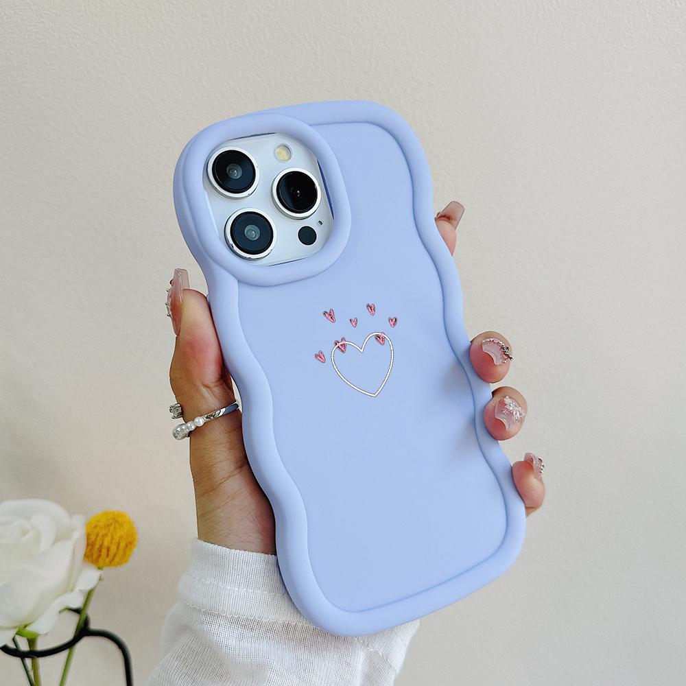 Чехлы для телефонов N83 Heart and Leaf art Macaron Wavy Edge для iPhone 16 Pro — фото 19