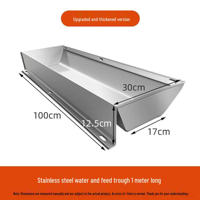 Stainless Steel Piglet Nursery & Fattening Pig Trough - Durable Free-Feeding & Drinking Trough