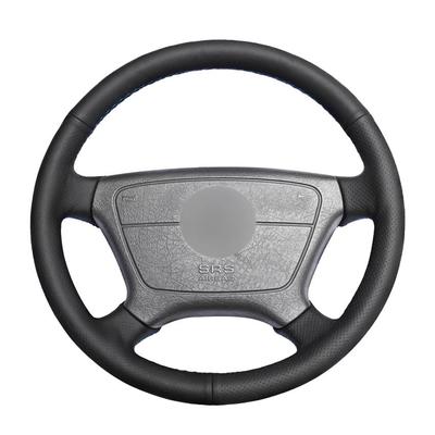 Black Faux Leather Car Steering Wheel Cover for Mercedes Benz C-Class W202 CL-Class C140 E-Class W210 W124 S-Class W140 1991-2002
