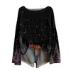 Womens  Fall Sweaters Long Sleeve Print Tops Pullover Sweaters Loose Dressy Casual Basic Clothes