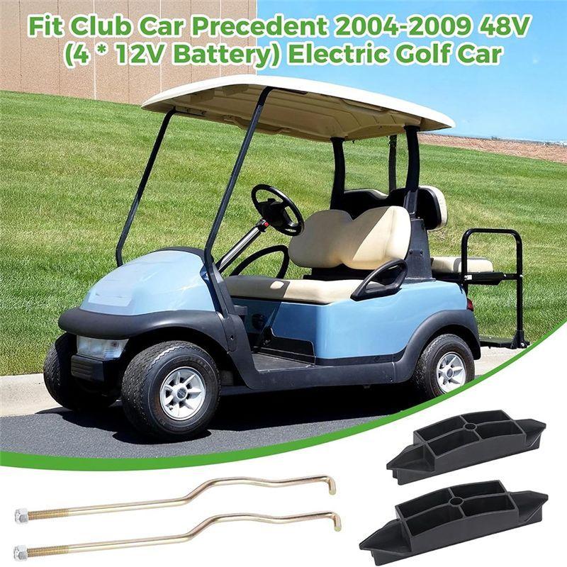 A30F-Battery Hold Down Plate With Rods Kit For Club Car Precedent 2004-2009 48V Electric Golf Cart, 102534001 102526801