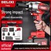 Delixi Brushless Electric Impact Wrench with High Torque, Lithium Battery, and Scaffolding Socket