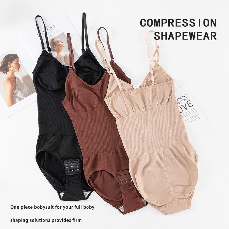 Women Sling Open Crotch Bodysuit Tummy Control Hip Lifting Body Shaper