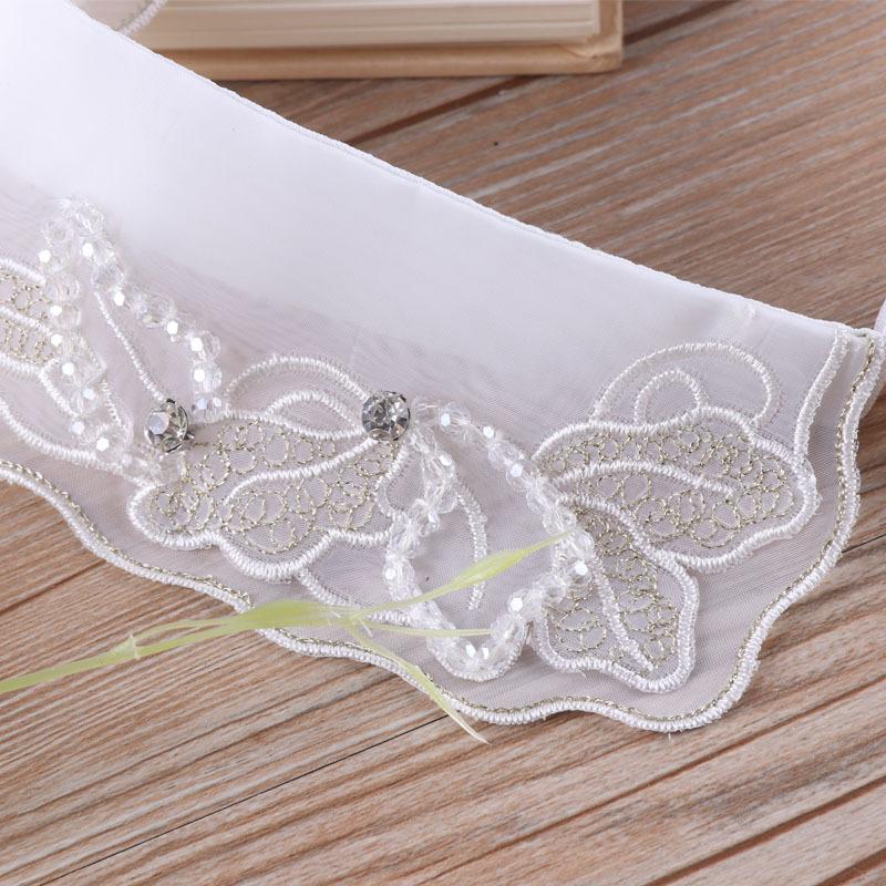 Chiffon Fake Collar Ladies Women Adult Detachable Lapel Shirt Fake Collar Fashion Pearl False Blouse Top Clothing Accessories