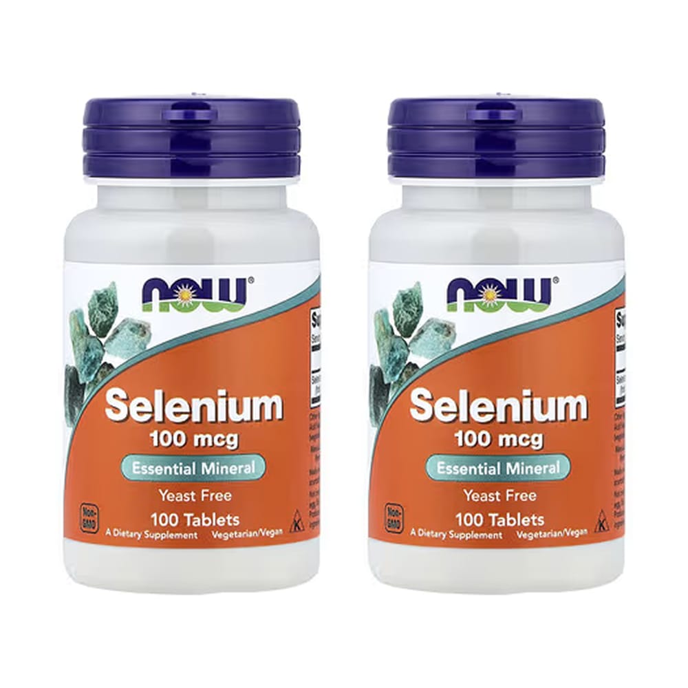 Now Foods Selenium 100mcg, 100 Tablets, 2-Pack