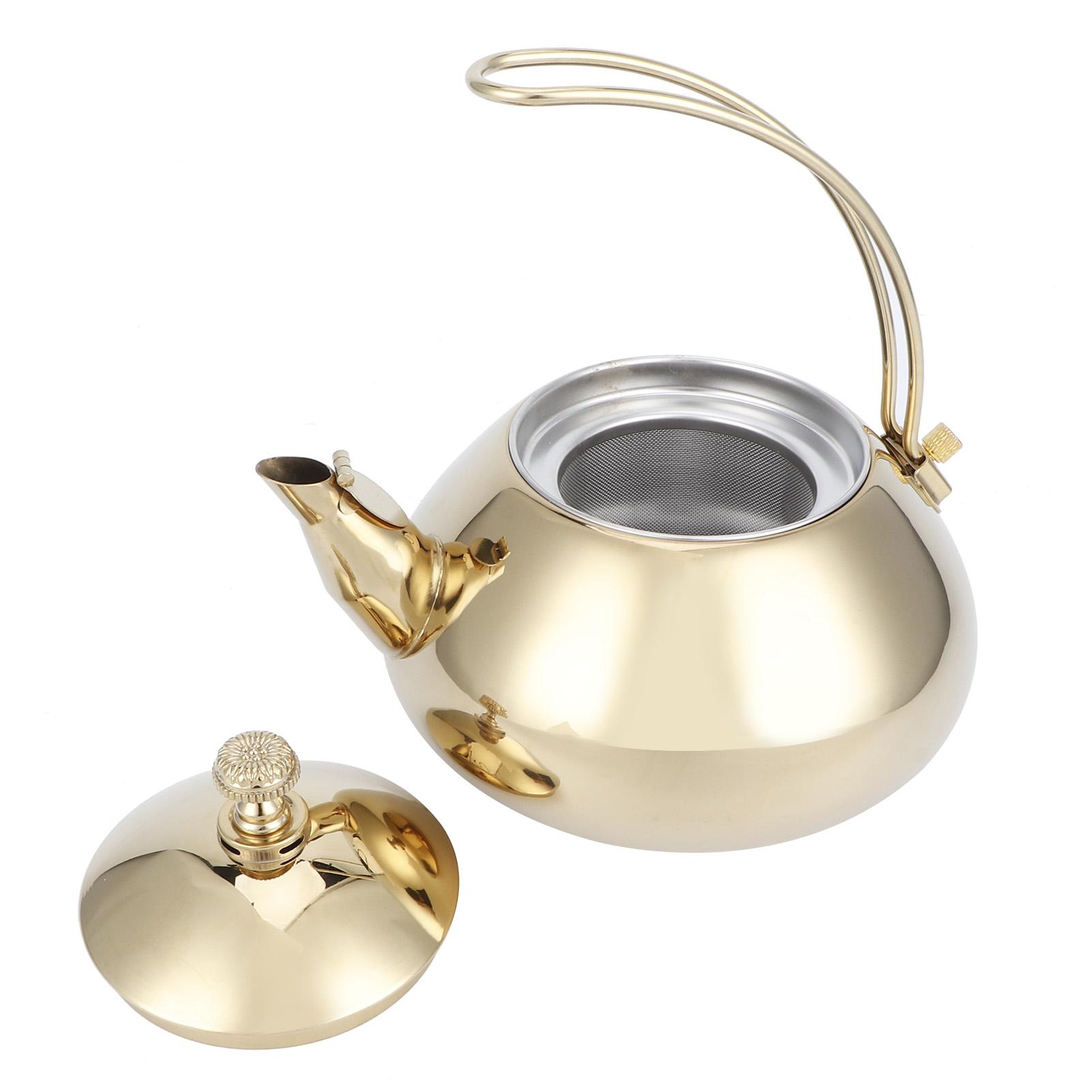 

304 Stainless Steel Teapot Coffee Pot Cold Water Kettle with Filter Tea Making Container