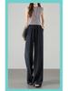 YAMAMOTO Women's Linen Pants - Summer 2026 High Waist, Drapey, Casual, Narrow Straight, Wide-Leg Style.