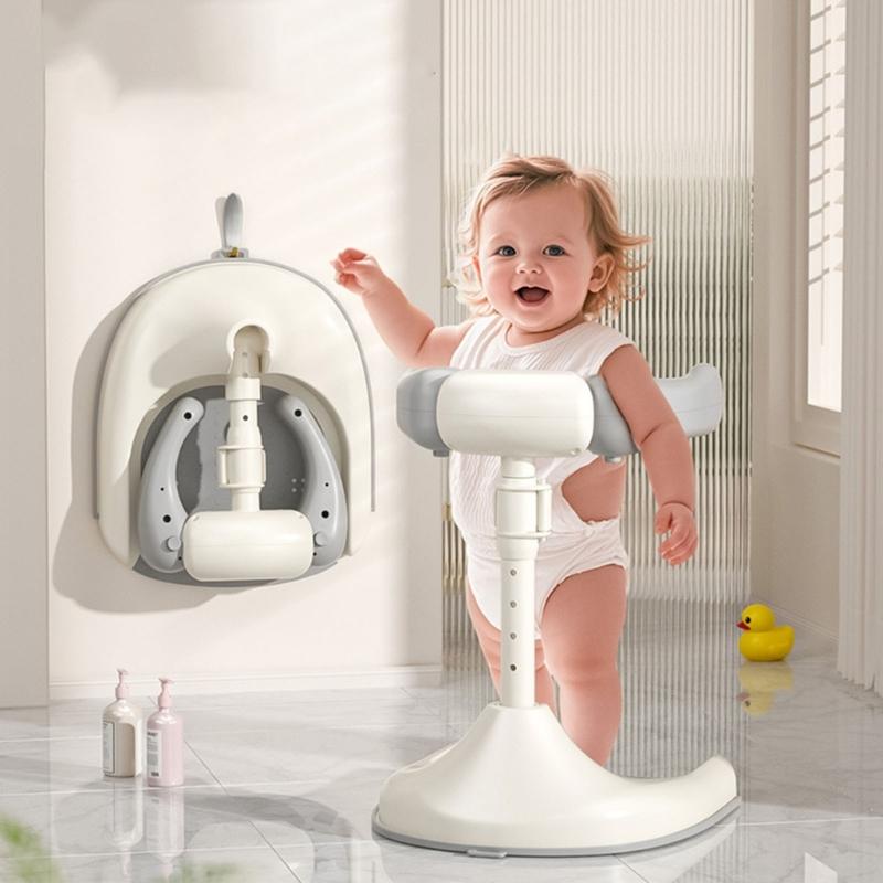 Tragbare Baby-Badestütze Baby Steh-Duschstütze für Kleinkind ab 6 Monaten Verstellbarer Säuglings-Baby-Duschständer