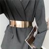 Fashionable Shiny Metal Wide Waist Belt For Women Ideal For Stylish Dress Combinations