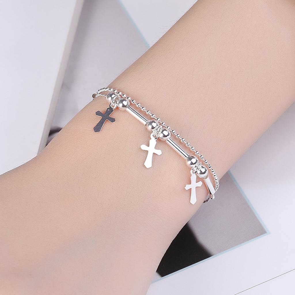 Elegant Silver Plated Bracelet Featuring Minimalist Korean Design And Playful Shark Elements For Fashion Forward Women