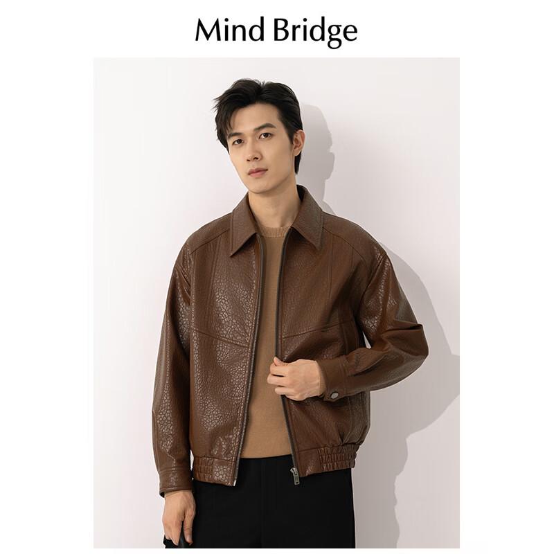 

Mind Bridge Men s Retro Biker Faux Leather Jacket 2XL