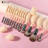 DUcare Makeup Brush Set 14Pcs with 3Pcs Makeup Spong & Cosmetic Bag - Professional Kabuki Foundation Blending Eyeshadow Brushes