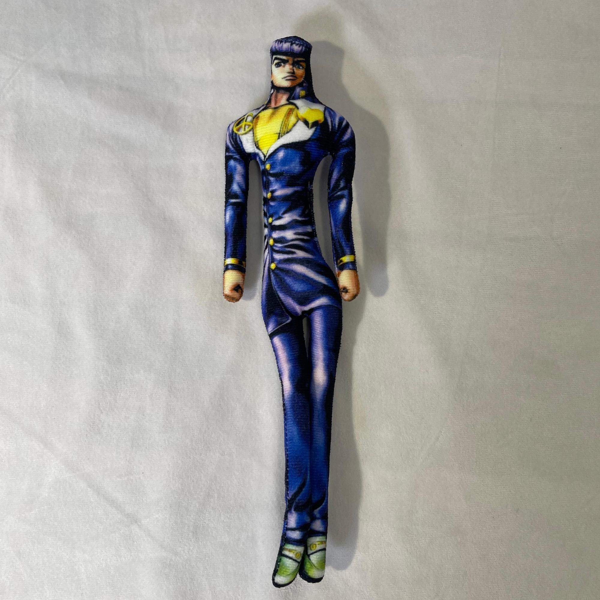 Jojo'S Bizarre Adventure Bucciarati Anime Cosplay Pluche Pop Handgemaakt Buigbaar Draad Skelet Gevuld Figuur Cadeau gray