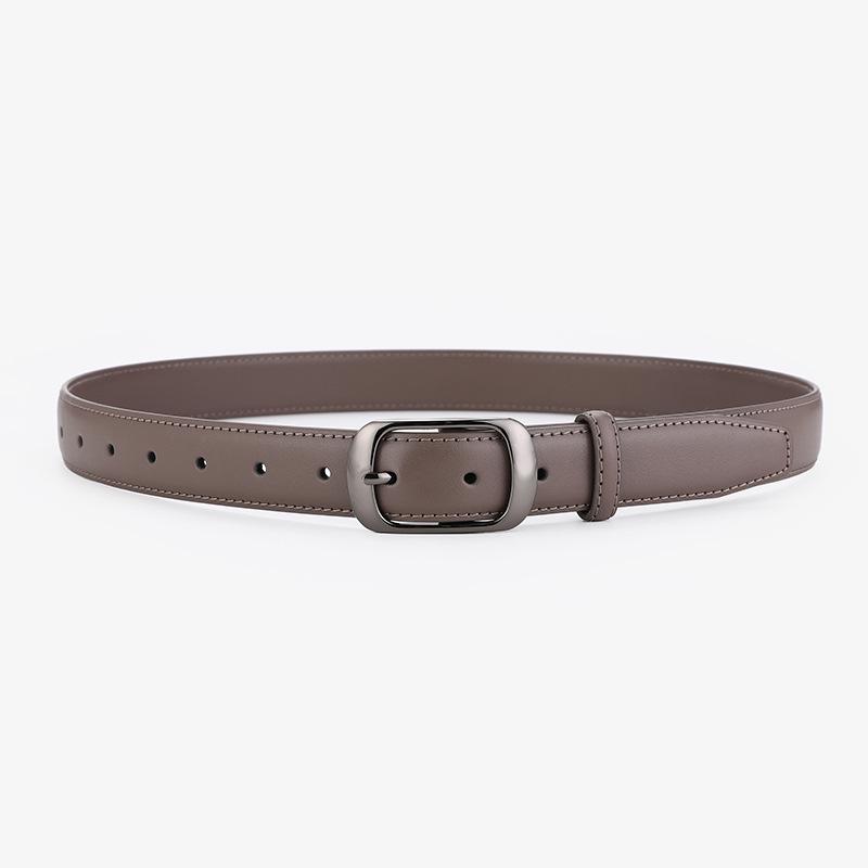 Pin Buckle Leather Belt: Unisex Hong Kong Style Trendy Belt for Jeans