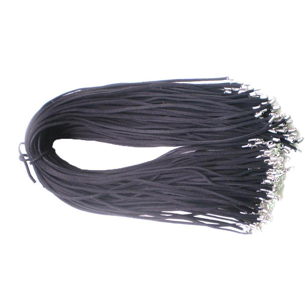 10X Black Coffee Suede Leather String Necklace Cords Making DIY 50cm Jewelry T8P2
