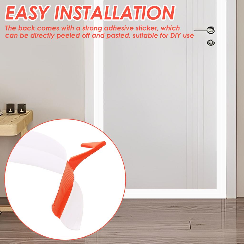 4 PCS Door Sealing Tape Self Adhesive PVC Wall Edge Trim Peel and Stick Corner Molding Door Seal Strip 5m X 60mm for Floor Home