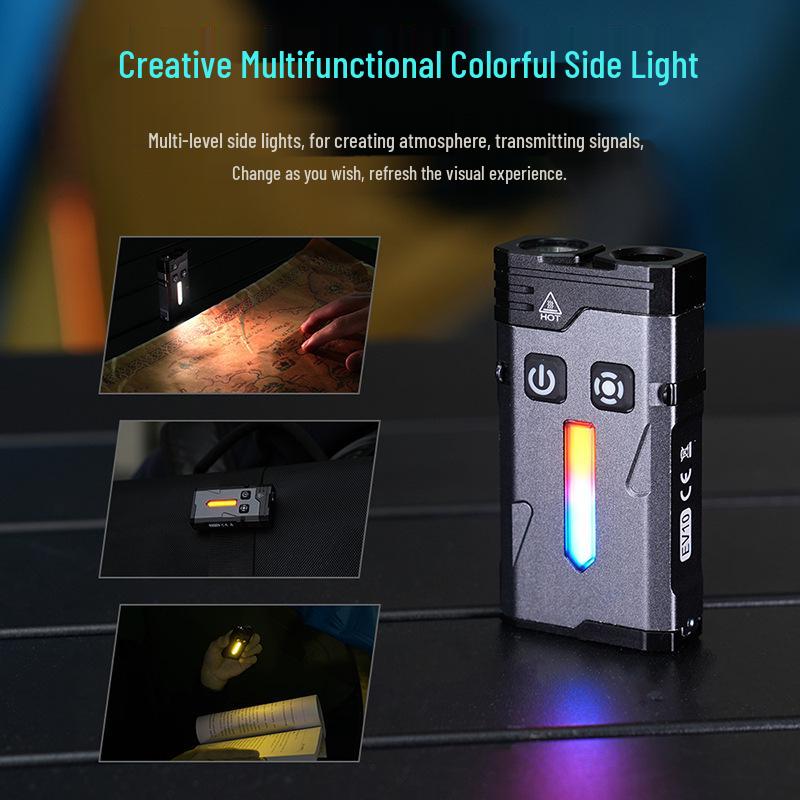 EDC RGB Mini Flashlight: High-Intensity, Long Battery, Quick Charge, Portable Emergency Keychain Light