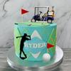 Decorazioni per Torta da Golf Direzione Torta Blu Topper da Torta Giocatori di Golf con Carrello Bandierina Pallina da Golf Sport Tema Golf Festa Fornitura