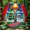 Christmas Retro Tin Sign 80s Movie Poster Metal Wall Decor Round Vintage Home Office Art 8x8 Inch